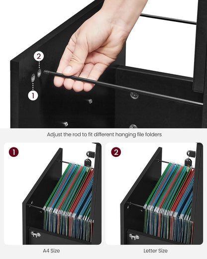 VASAGLE 2-Drawer File Cabinet