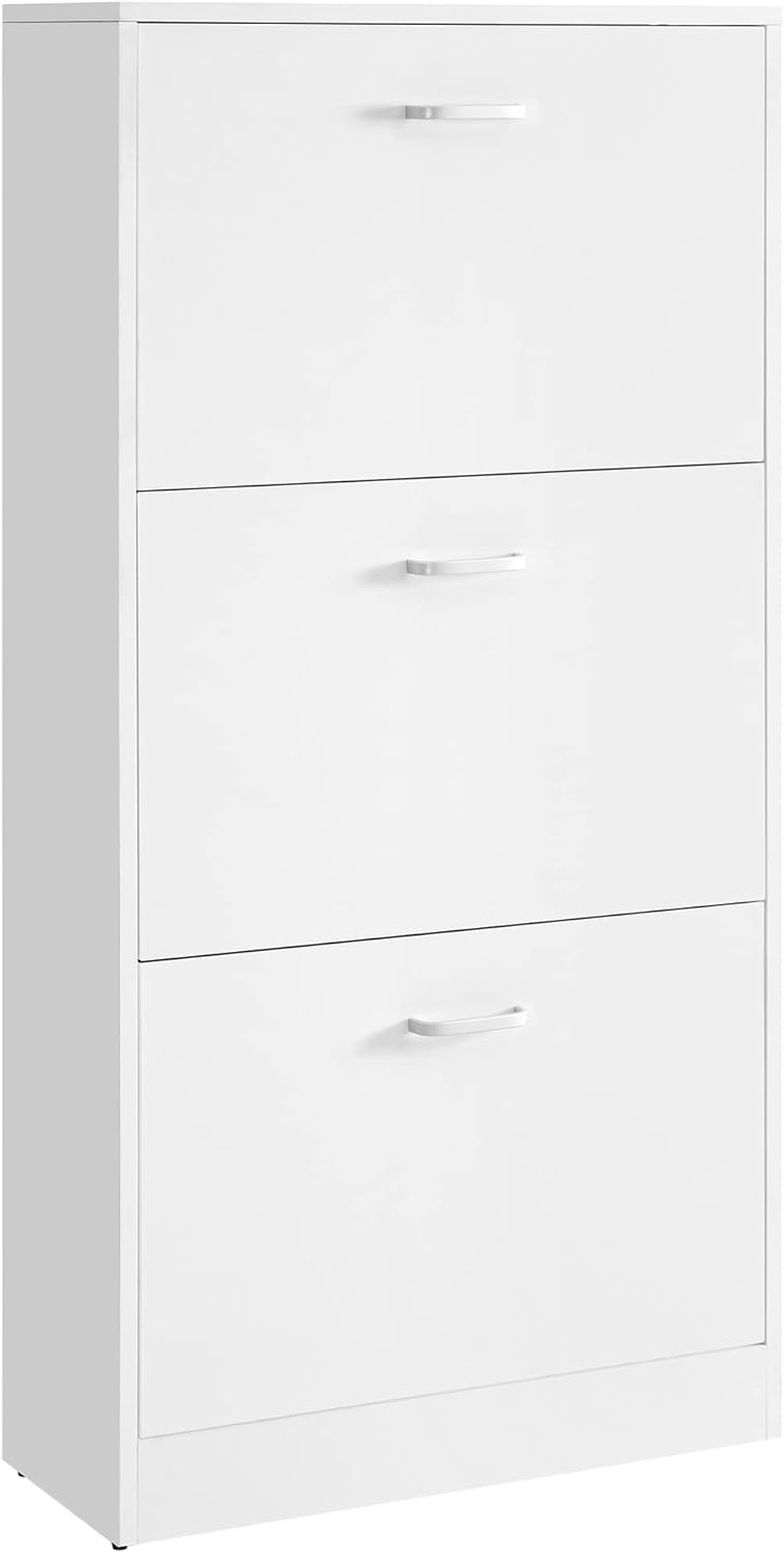 VASAGLE 3-Tier Wooden Shoe Cabinet