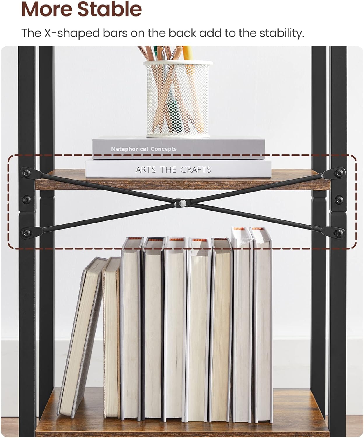 VASAGLE 4-Tier Bookshelf