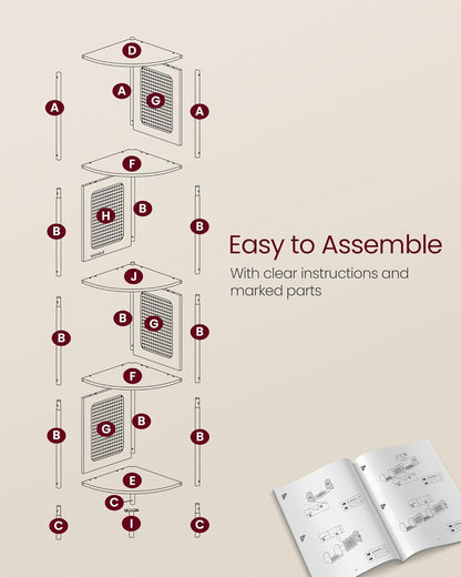 VASAGLE 5-Tier Corner Shelf