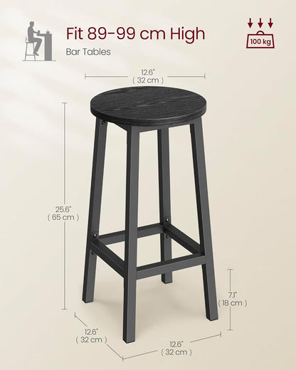 VASAGLE Bar Stools Set of 2