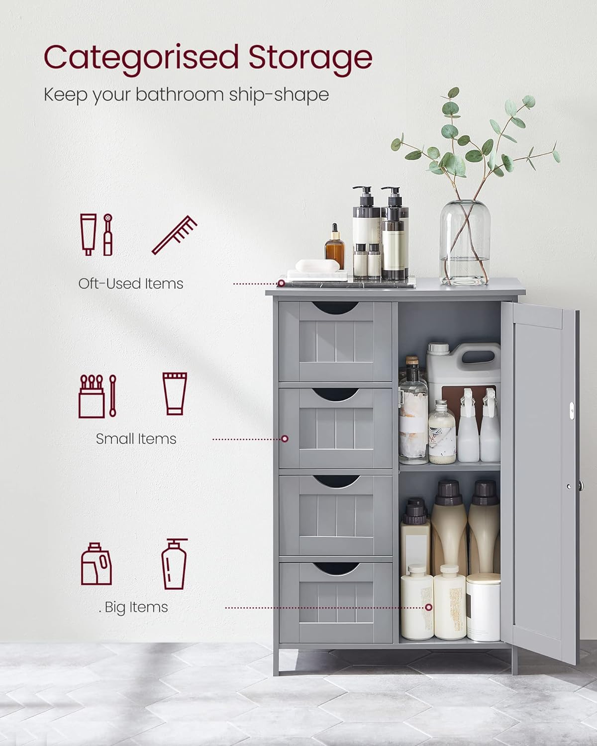 VASAGLE Floor Storage Cabinet
