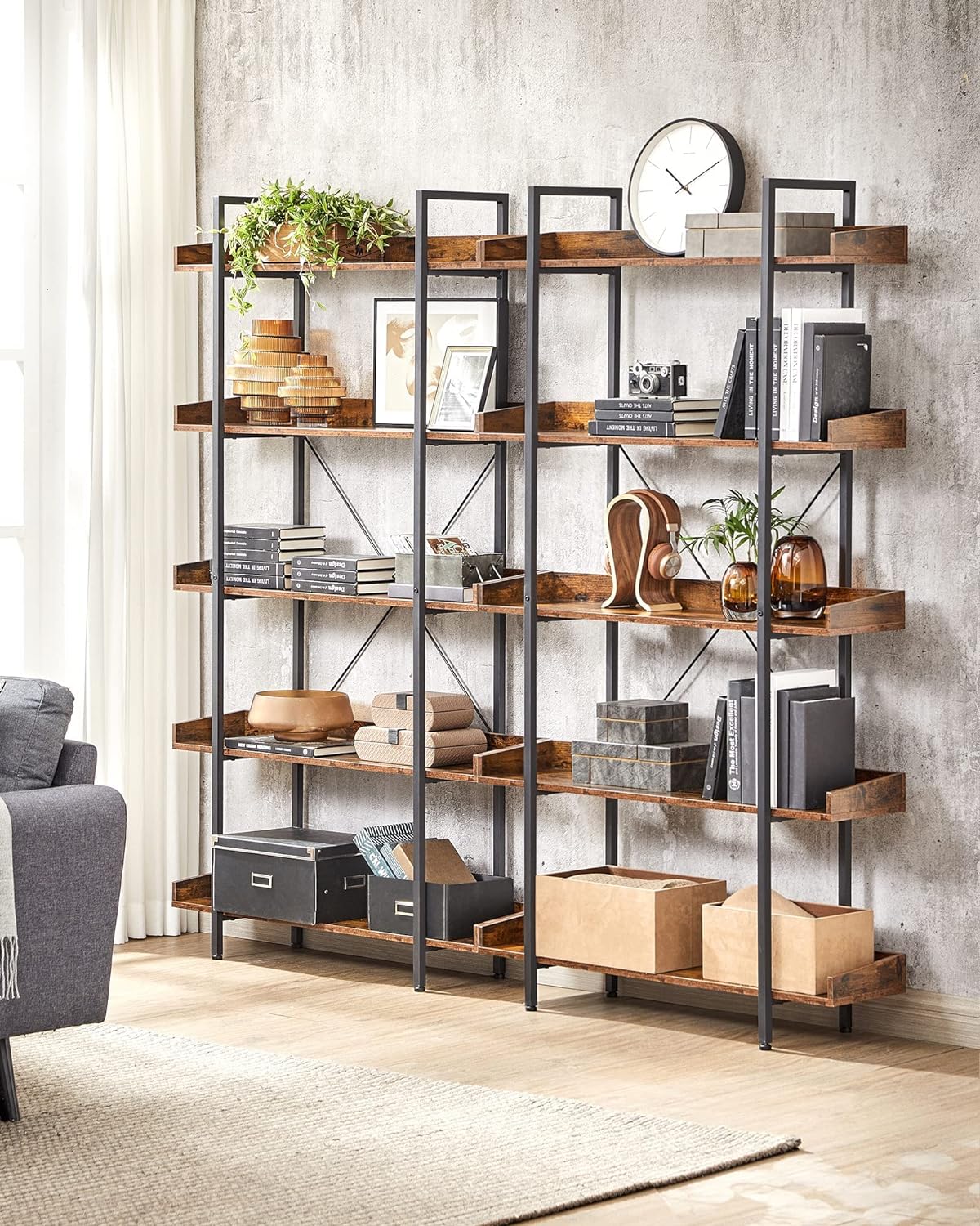 VASAGLE Bookcase, 5-Tier