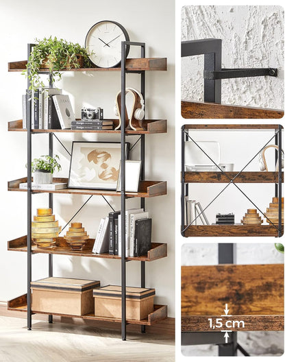VASAGLE Bookcase, 5-Tier