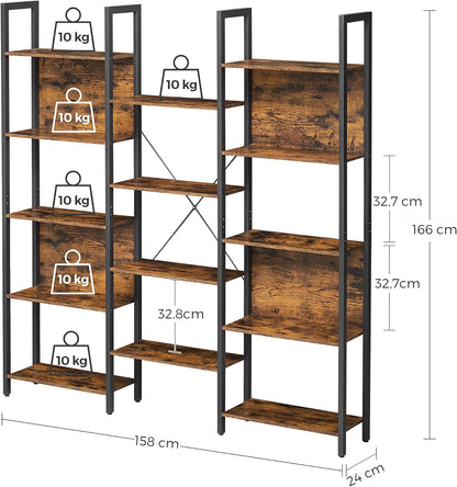 VASAGLE Bookcase 14 Shelves