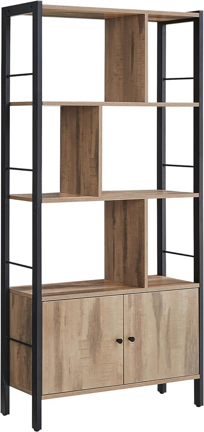 VASAGLE Large Bookcase with Doors