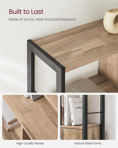 VASAGLE Large Bookcase with Doors