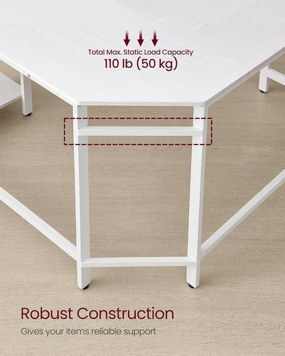 VASAGLE White Computer Desk