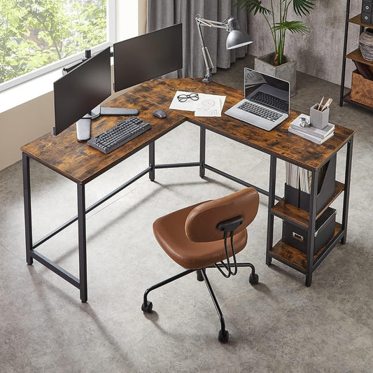 VASAGLE Rustic Brown Computer Desk