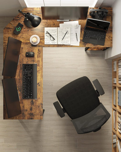 VASAGLE Rustic Brown Computer Desk