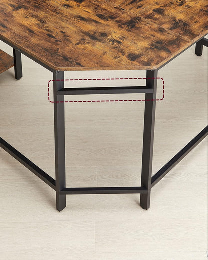 VASAGLE Rustic Brown Computer Desk
