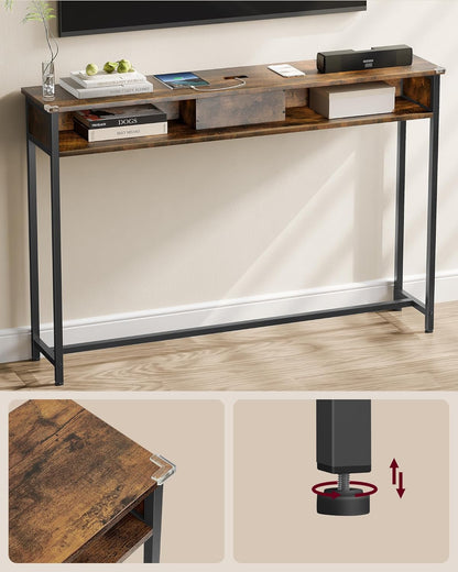 VASAGLE Console Table with Sockets