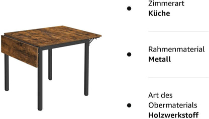 VASAGLE Folding Dining Table