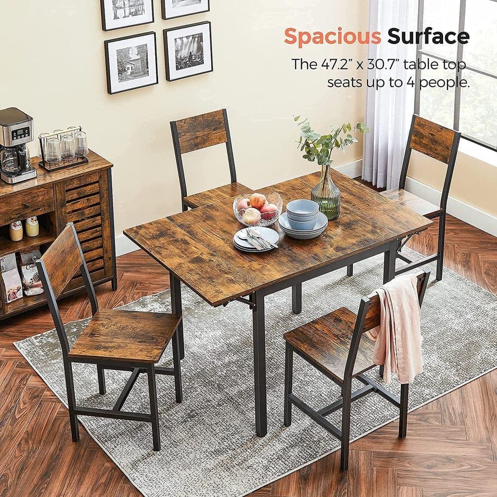 VASAGLE Folding Dining Table