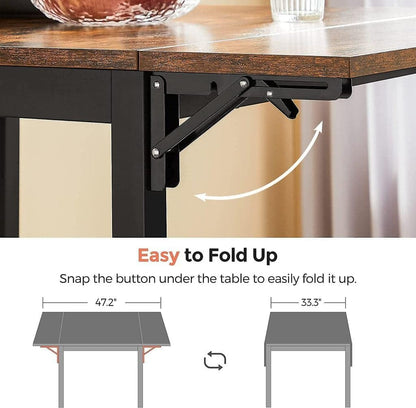 VASAGLE Folding Dining Table