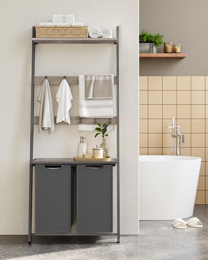 VASAGLE 2 Laundry Hamper with Blanket Ladder