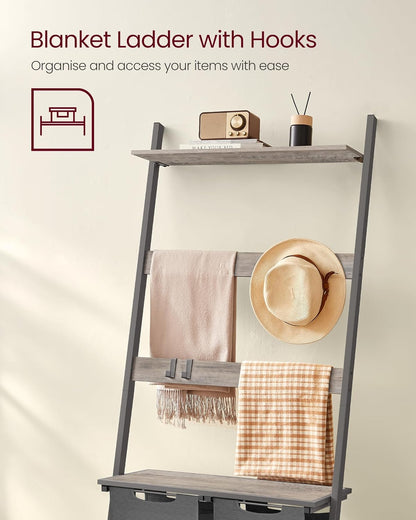VASAGLE 2 Laundry Hamper with Blanket Ladder