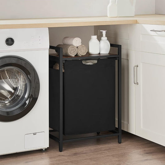 VASAGLE Black Laundry Basket