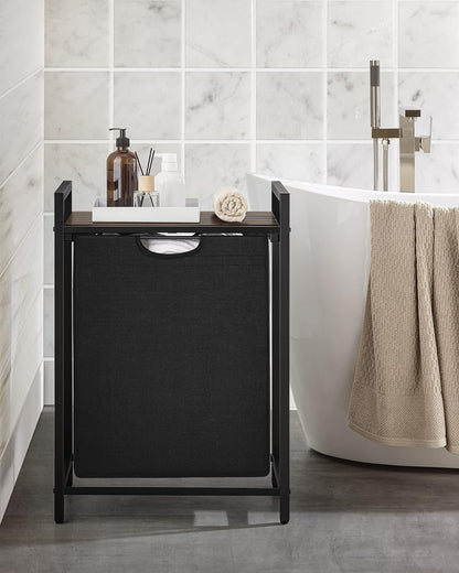 VASAGLE Black Laundry Basket