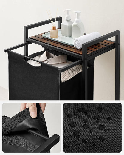 VASAGLE Black Laundry Basket
