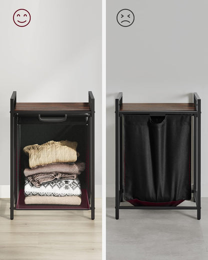 VASAGLE Black Laundry Basket