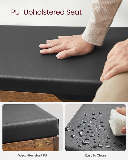 VASAGLE Shoe Bench with Cushion