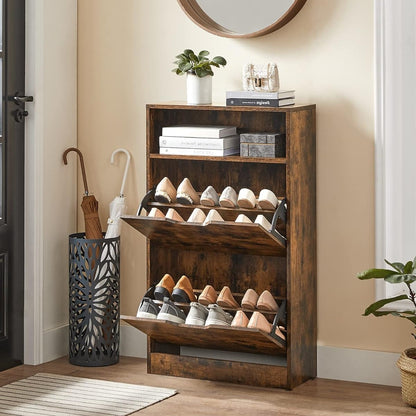 VASAGLE Shoe Cabinet 2 Flip Doors
