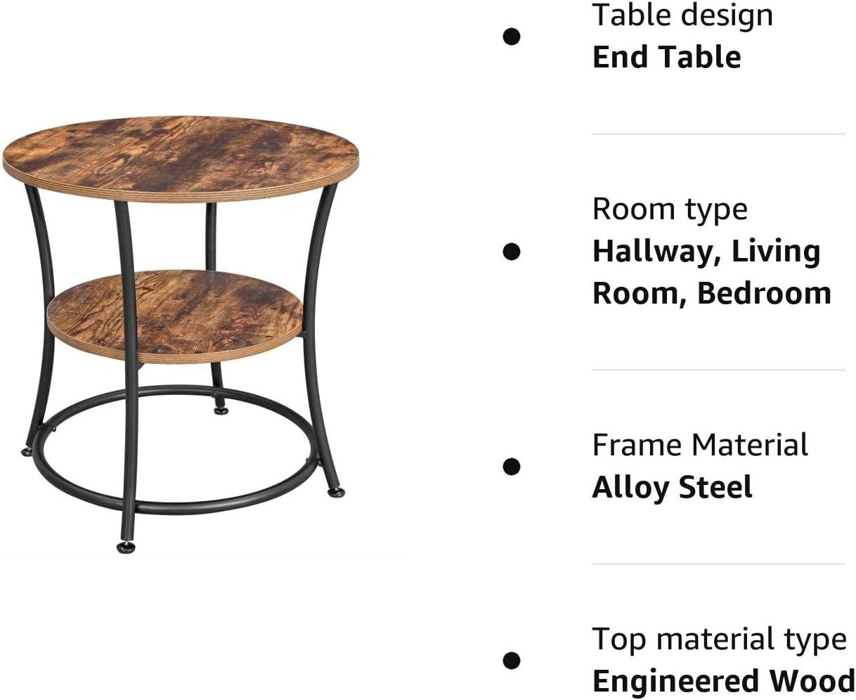 VASAGLE Small Round Table