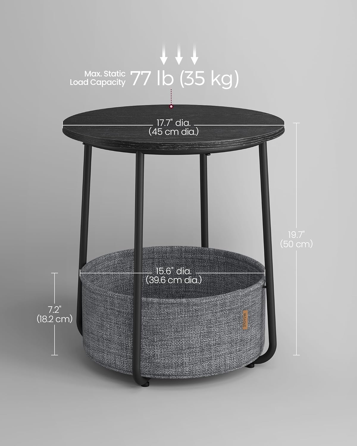 VASAGLE Side Table
