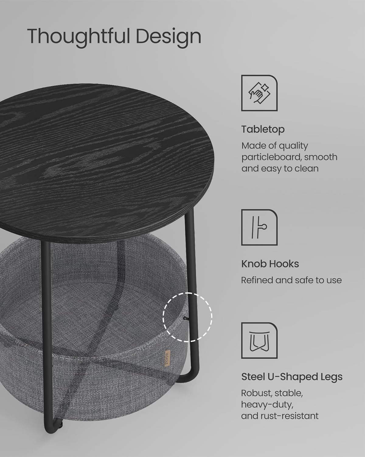 VASAGLE Side Table