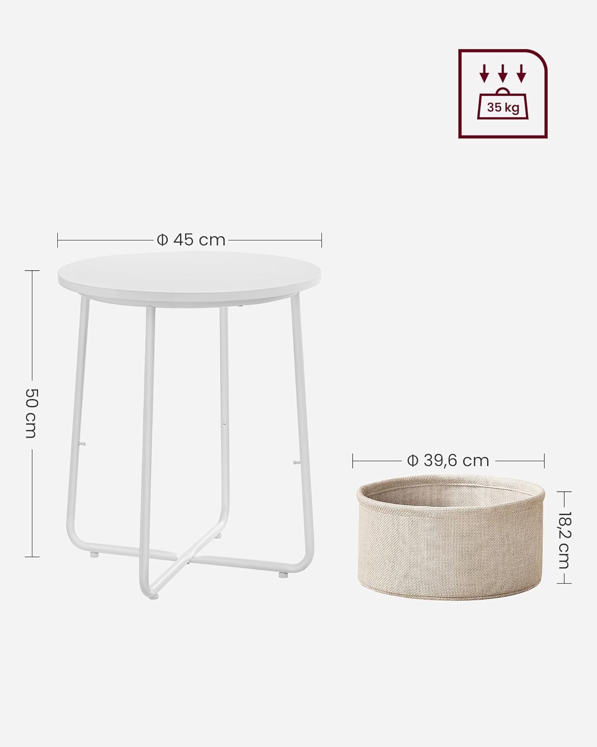 VASAGLE White Side Table