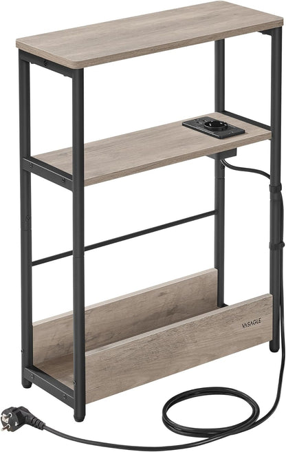 VASAGLE Side Table with Charging Function
