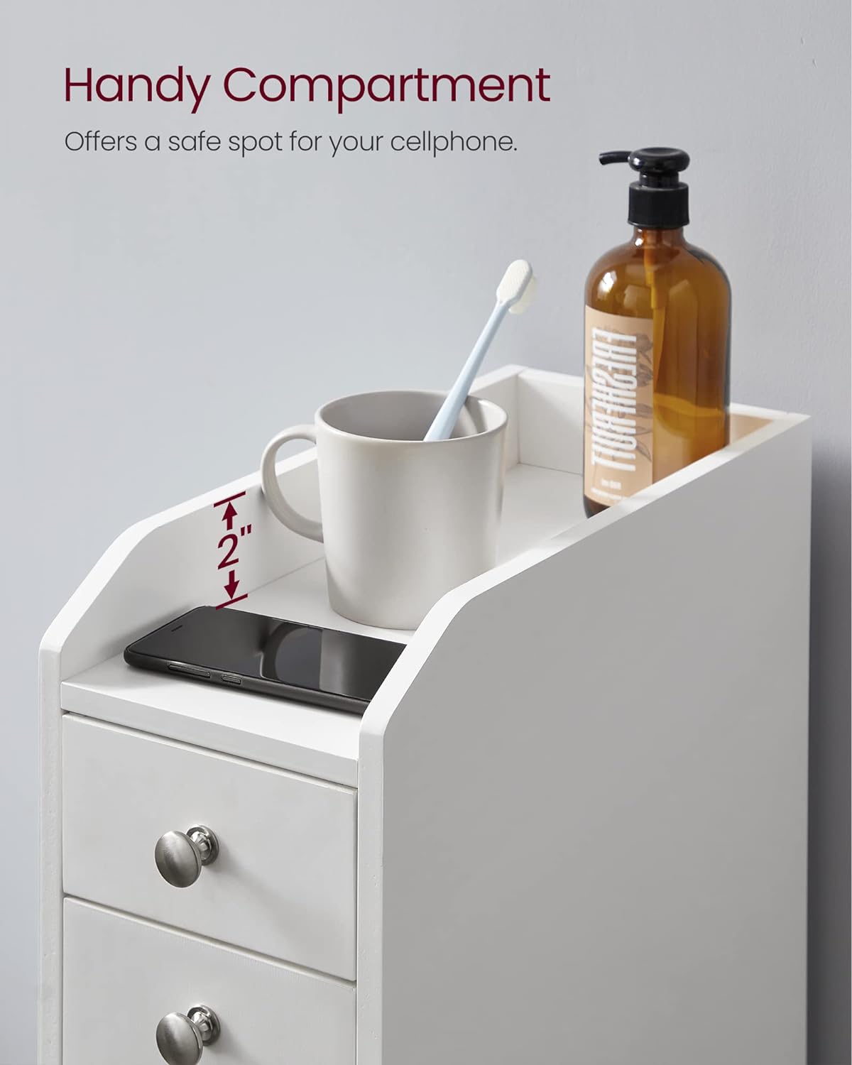 VASAGLE Small Bathroom Storage Cabinet