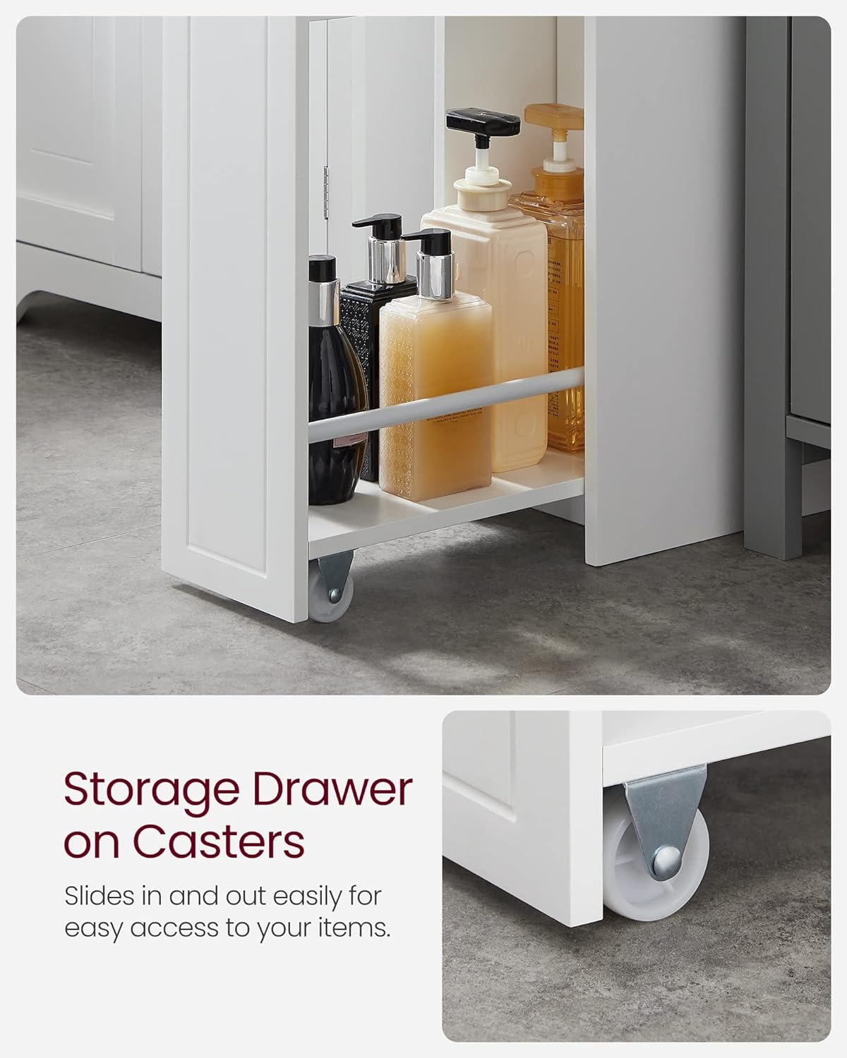 VASAGLE Small Bathroom Storage Cabinet