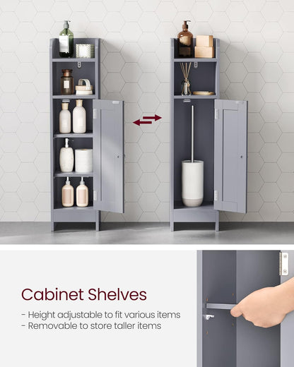 VASAGLE Small Bathroom Storage Corner Floor Cabinet bbc310p36