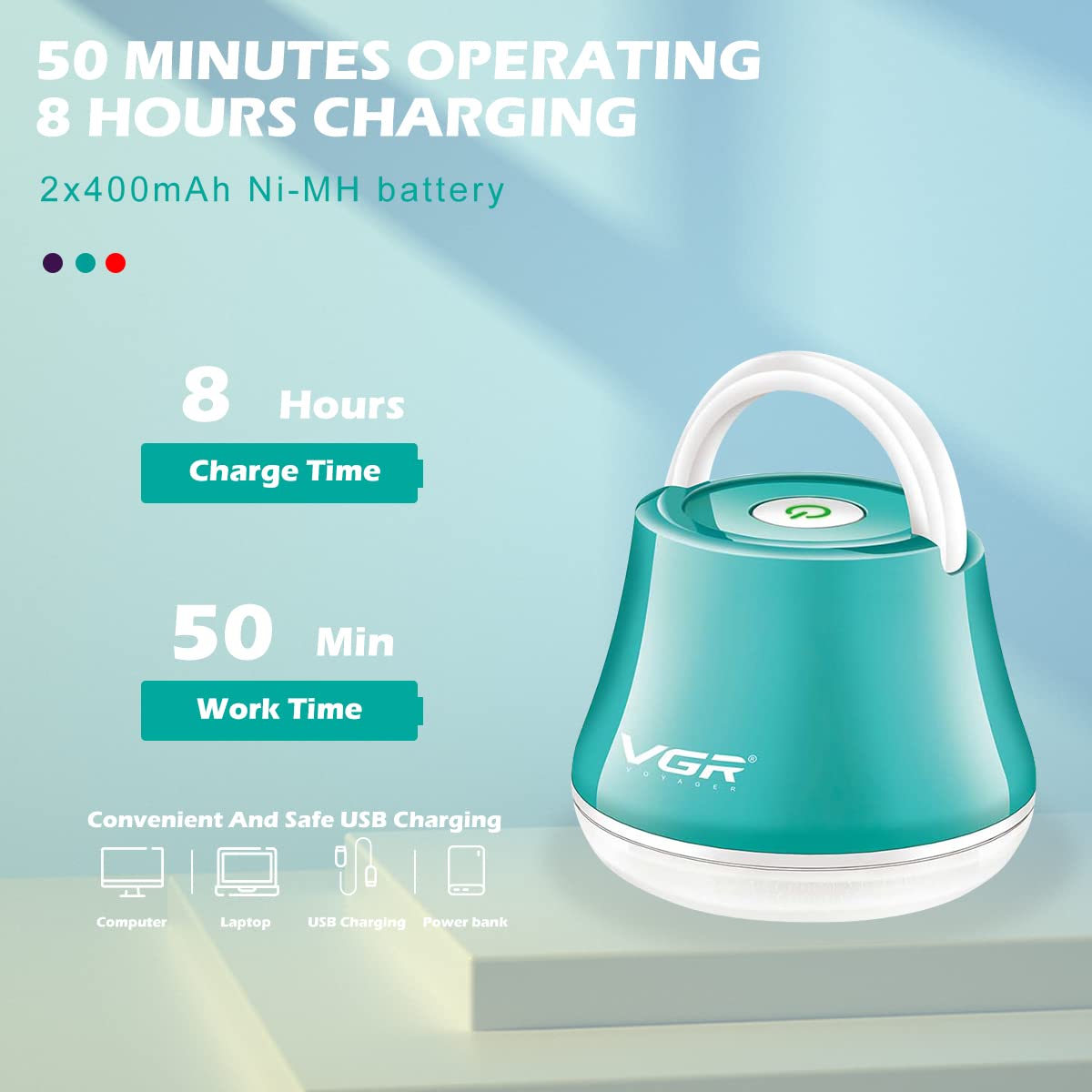 VGR Portable USB Rechargeable Lint Remover
