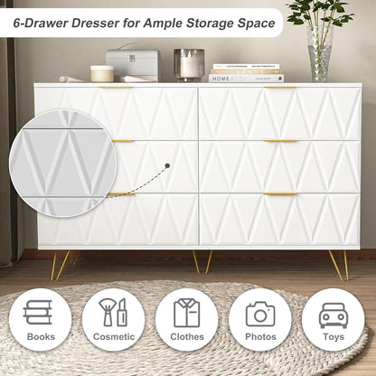 6 Drawer Dresser for Bedroom