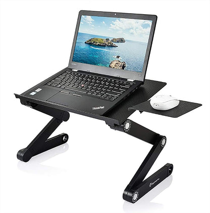 Adjustable Laptop Table With Mouse Pad & Cooler Fan