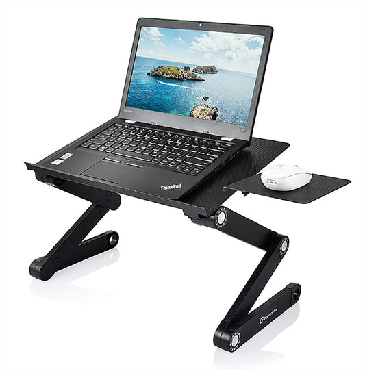 Adjustable Laptop Table With Mouse Pad & Cooler Fan