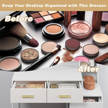 WOLTU Dressing Table with LED Lights