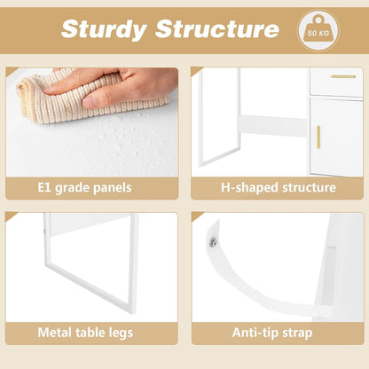WOLTU Dressing Table with LED Lights