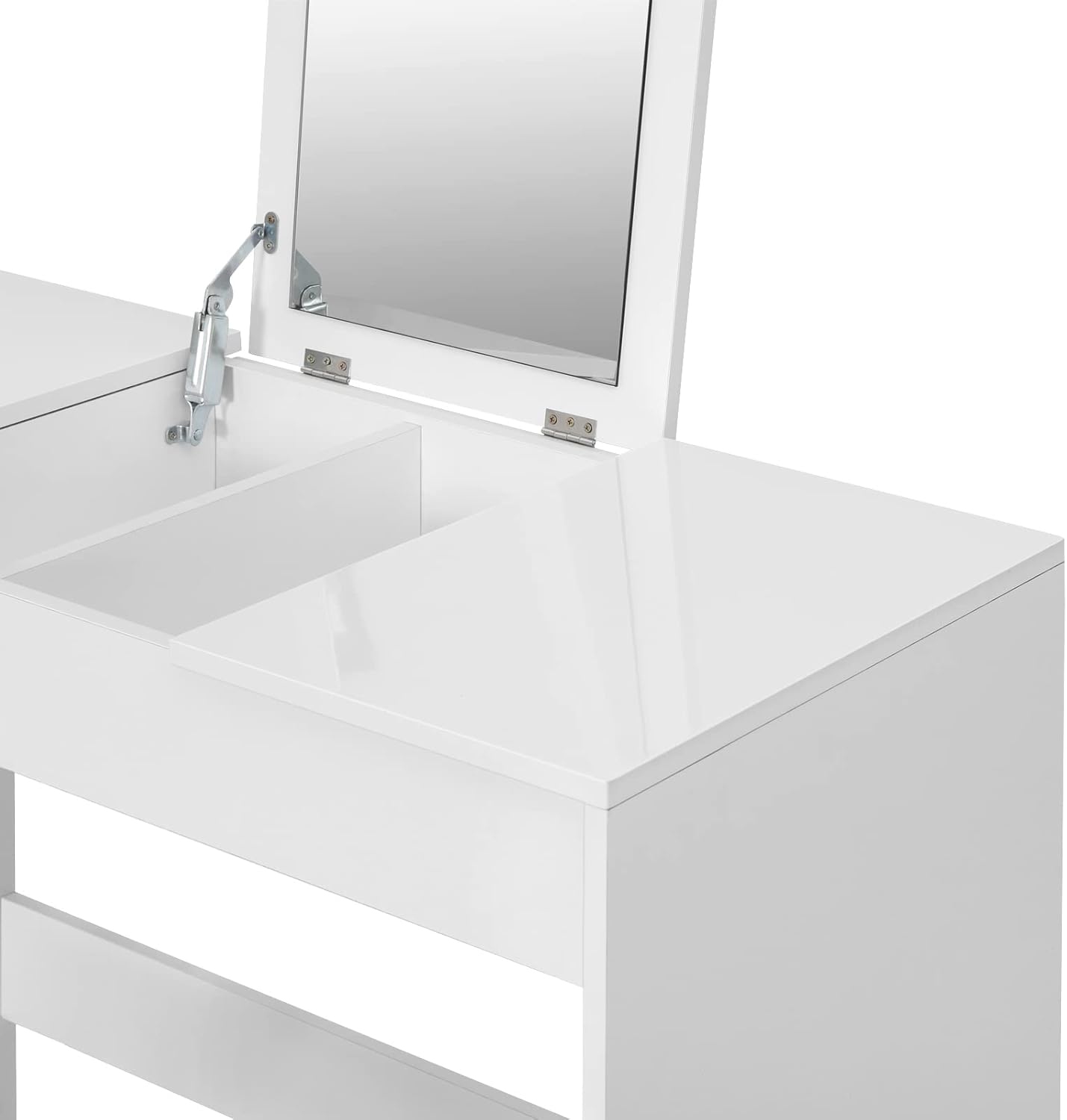 WOLTU dressing table with a flip-up mirror and matching stool