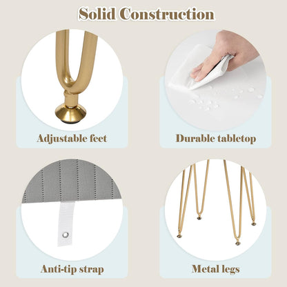 WOLTU Vanity Table with Stool Mirror