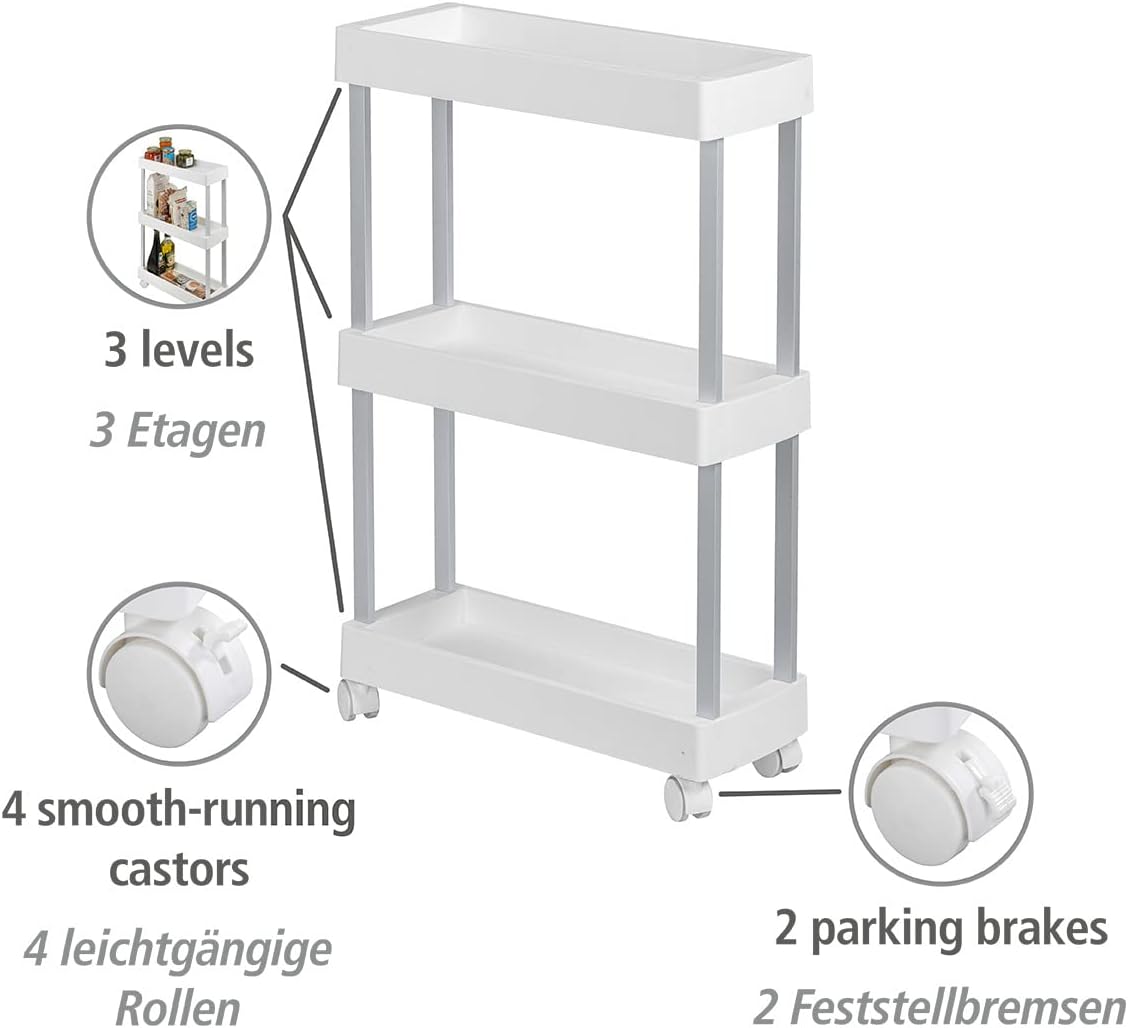 Wenko Mino, Serving, Bathroom, Household Trolley