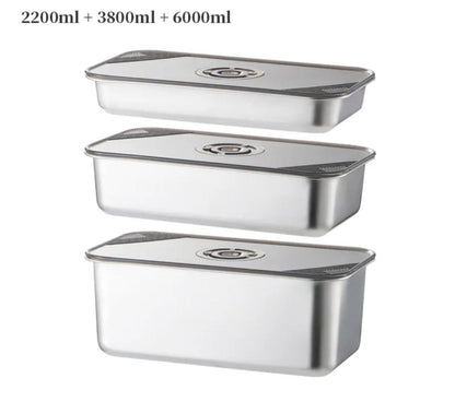 3 Pcs Stainless Steel Food Storage Container