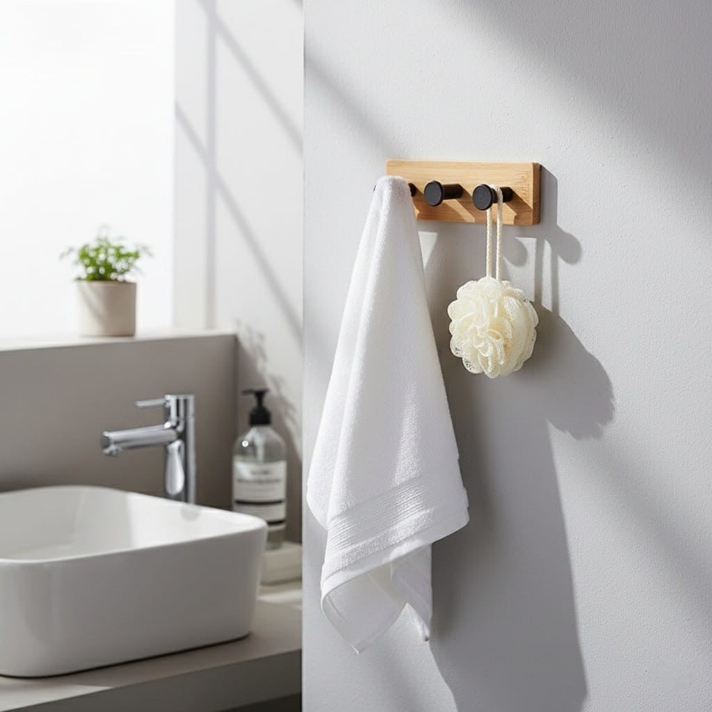 Wooden Wall Hook Rack with Pegs