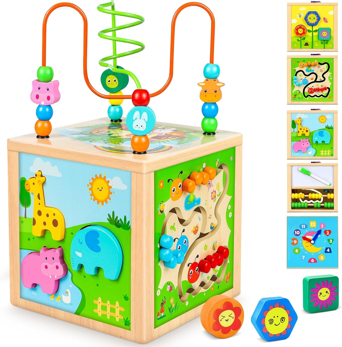 Wooden Activity Cube