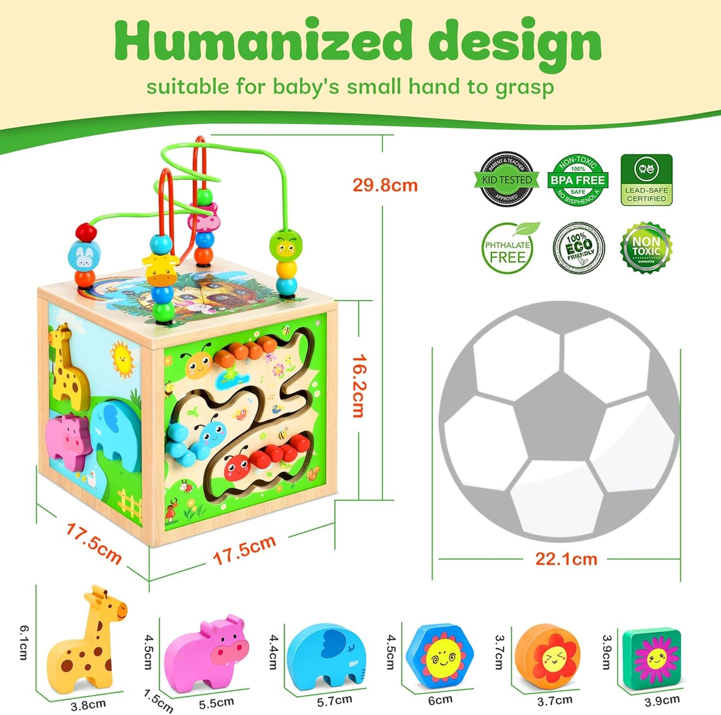 Wooden Activity Cube