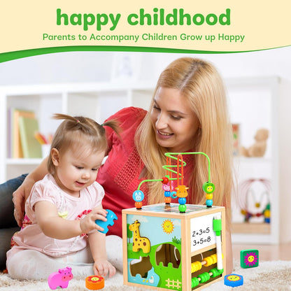 Wooden Activity Cube