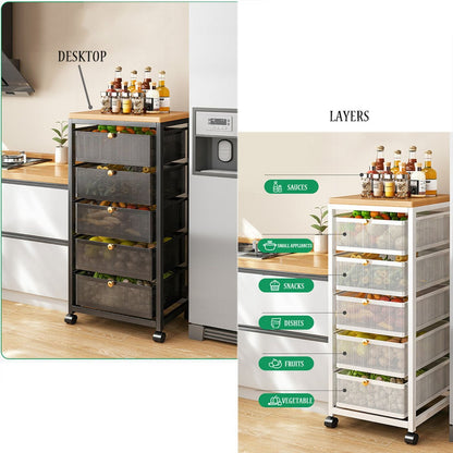 Mesh Storage Organizer with Pull-Out Baskets